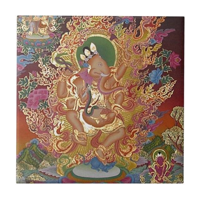 Carreau Tuile Quatre-Armée de Ganesh (Devant)