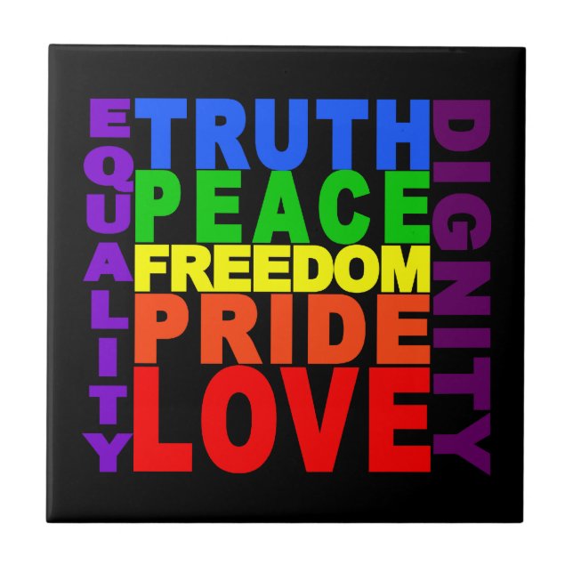 Carreau Tuile Rainbow Values (Devant)
