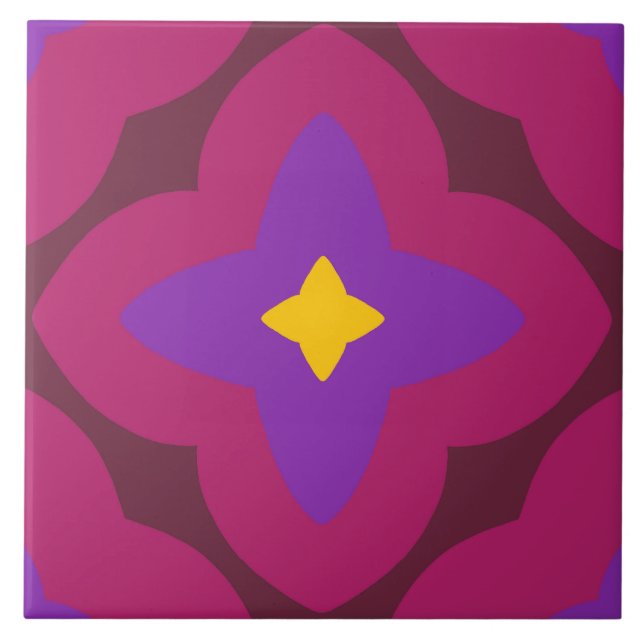 Carreau Tuile rétro les années 70 années 60 (Devant)