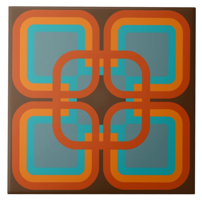 Carreau Tuile rétro les années 70 années 60 (Devant)