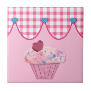 Carreau Tuile rose de petit gâteau