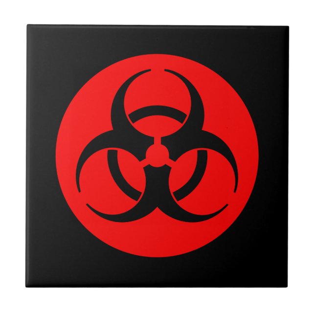 Carreau Tuile rouge et noire de Biohazard (Devant)