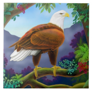 Carreau Tuile sauvage d'Eagle chauve