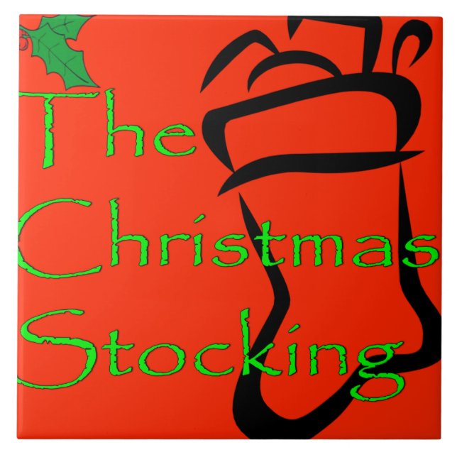 Carreau Tuile/trépied de logo de bas de Noël (Devant)