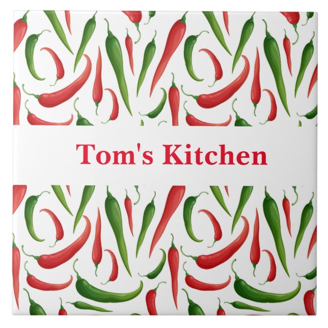 Carreau Tuile Trivet de Poivres de Nom Personnalisé (Devant)