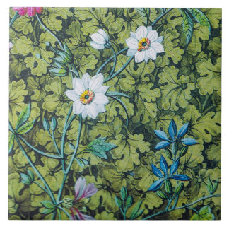 Carreau Tuile victorienne de papier peint floral
