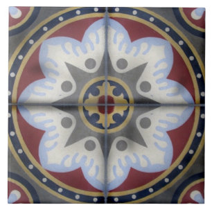 Carreau Tuile vintage antique de Français de ciment