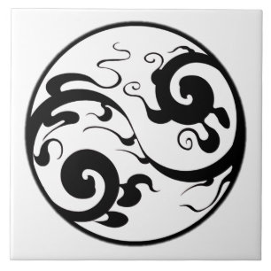 Carreau Tuile Yin Yang Swirl