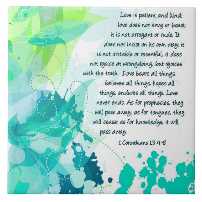 Carreau Tuiles chrétiennes personnalisées - 13:4 (Devant)