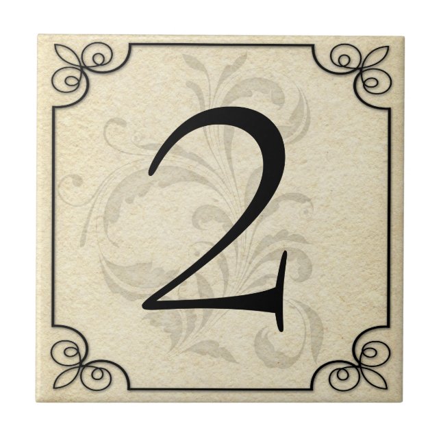 Carreau Tuiles personnalisées de nombre (Devant)