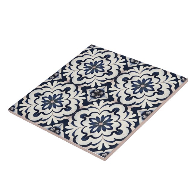 Carreau Tuiles portugais modernes tendance Azulejos bleu (Côté)