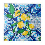 Carreau tuiles siciliennes, citron, mosaïque, majolica,<br><div class="desc">Carrelage sicilien</div>
