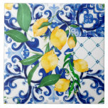 Carreau tuiles siciliennes, citron, mosaïque, majolica,<br><div class="desc">Carrelage sicilien</div>