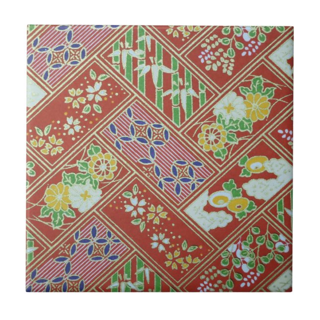 Carreau Tuiles traditionnelles de motif de Japonais (Devant)