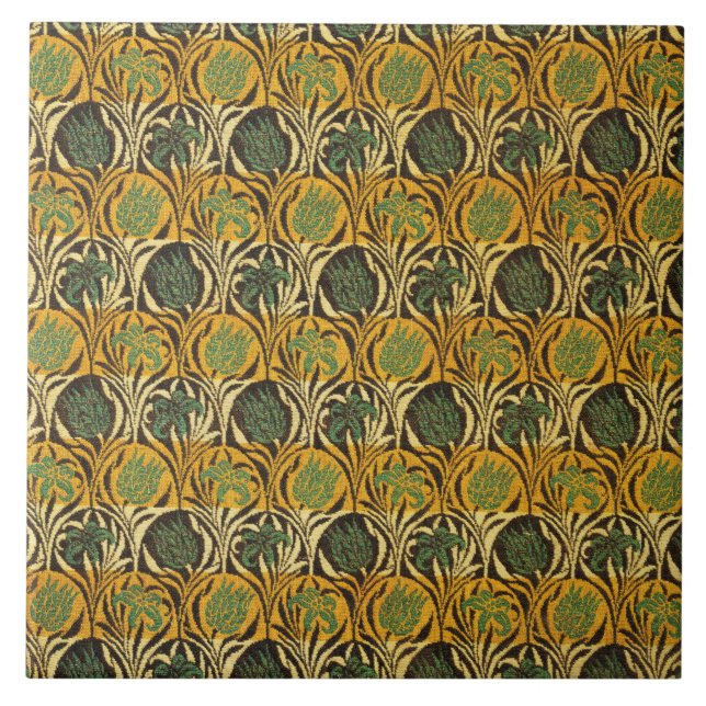 Carreau Tulip et Lily Motif (par William Morris) (Devant)