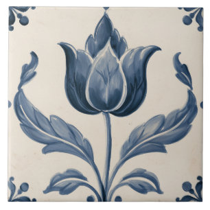 Carreau Tulipe Indigo Vintage
