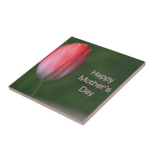 Carreau tulipe rouge, bonne fête des mères