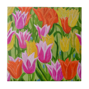 Carreau Tulipes