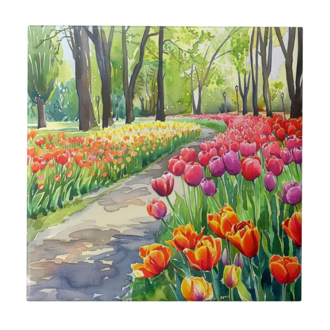 Carreau Tulipes dans le parc (Devant)