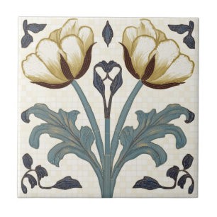 Carreau Tulipes de style Art nouveau