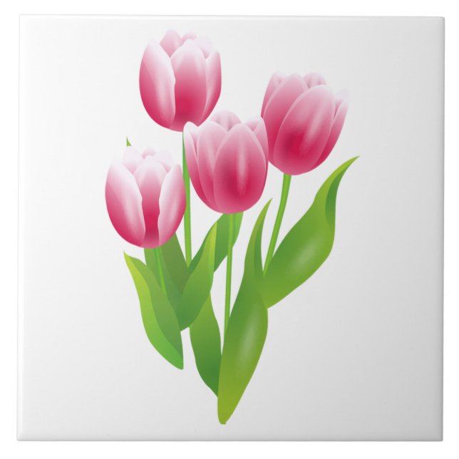 Carreau Tulipes du printemps. Cadeau de Pâques (Devant)