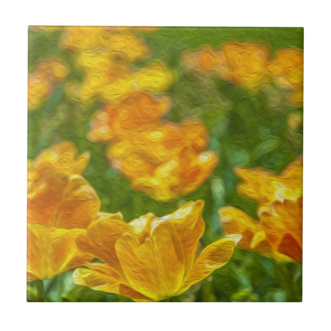 Carreau Tulipes peintes (Devant)