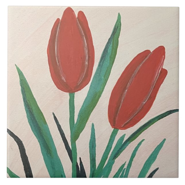 Carreau Tulipes rouges (Devant)