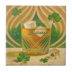 Carreau Tumbler pour Whiskey Irlandais "Sláinte!"