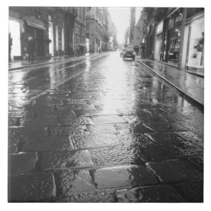 Carreau Turin Italie, Rue humide Soir