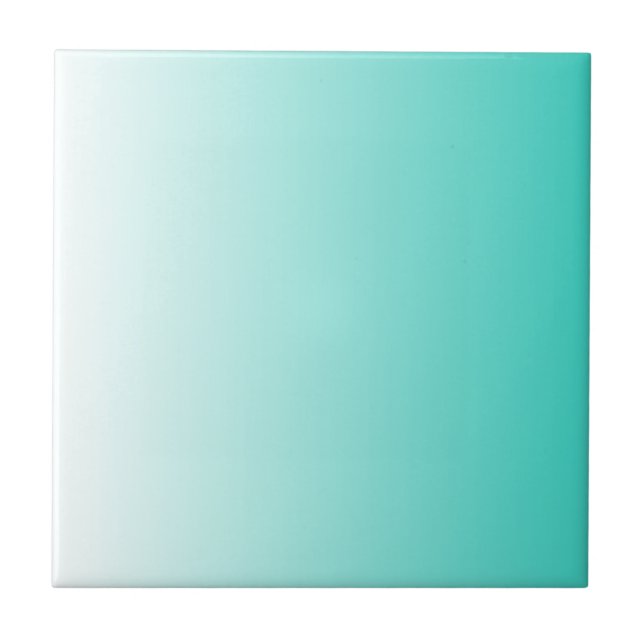 Carreau Turquoise Blanc Ombré (Devant)