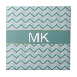 Carreau Turquoise et perles ZigZag