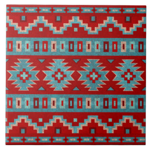 Carreau Turquoise et Rouge des mesas du Sud-Ouest