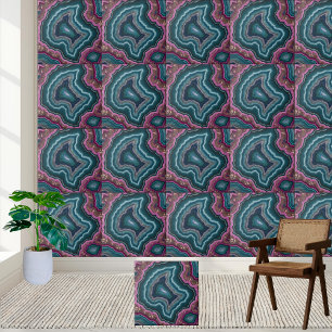 Carreau Turquoise et violet Abstrait