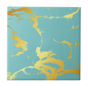Carreau Turquoise Golden Foil