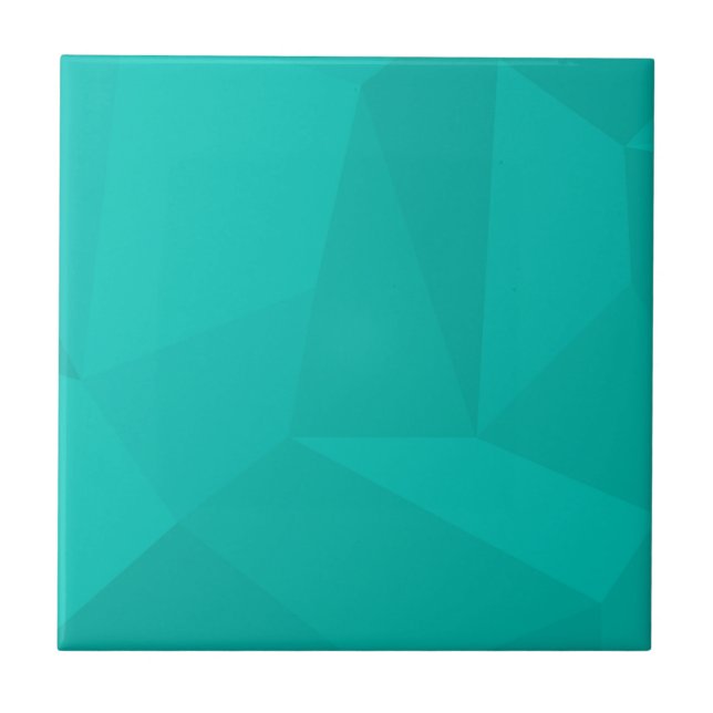Carreau Turquoise, moderne, cool, art géométrique tendance (Devant)