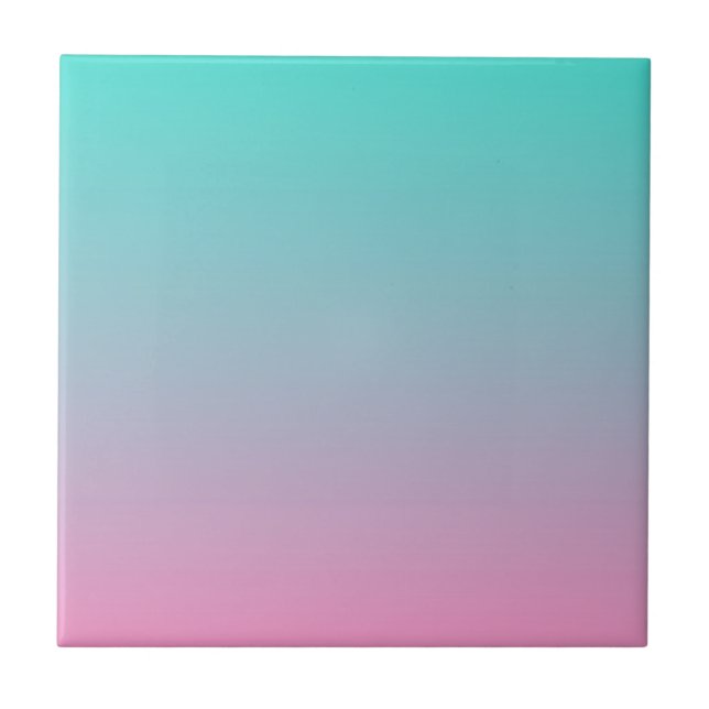 Carreau Turquoise Rose Ombré (Devant)
