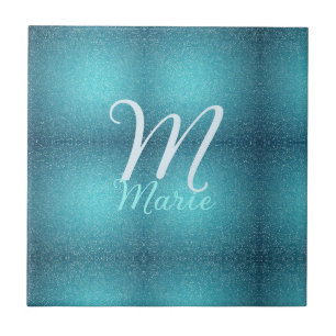 Carreau Turquoise turquoise agate aqua monogramme ajouter