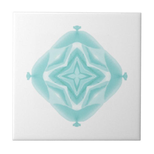 Carreau Turquoise vert bleu 4 points conception géométriqu (Devant)