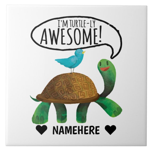Carreau Turtle-ly Awesome - Tortue (Devant)