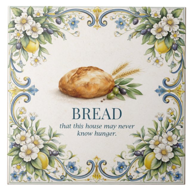 Carreau Tuscan Bread Kitchen Blessing Mediterranean (Devant)