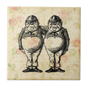 Carreau Tweedledee et Tweedledum Alice au pays des merveil