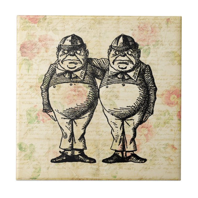 Carreau Tweedledee et Tweedledum Alice au pays des merveil (Devant)