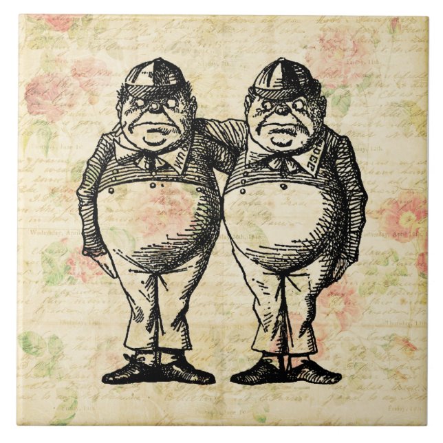 Carreau Tweedledee et Tweedledum Alice au pays des merveil (Devant)