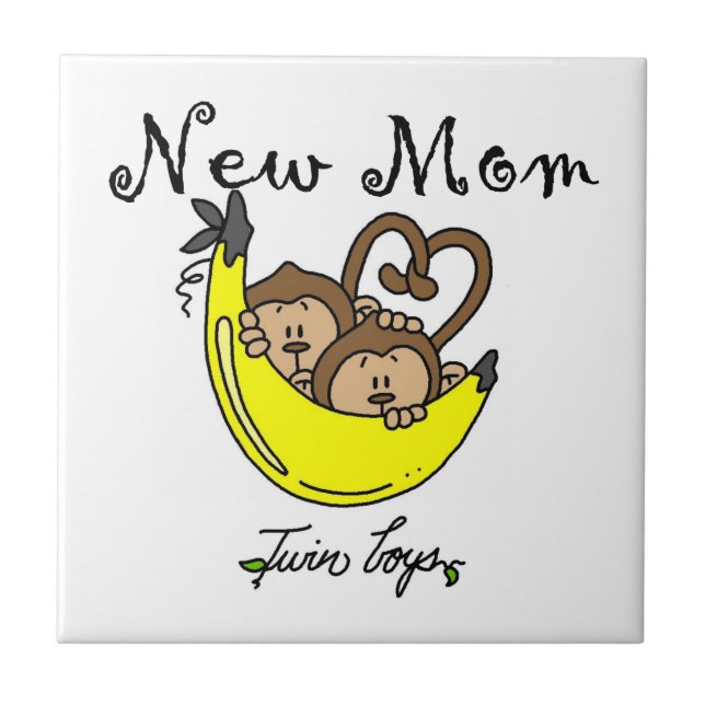 Carreau Twin Boys New Mom Cadeaux (Devant)