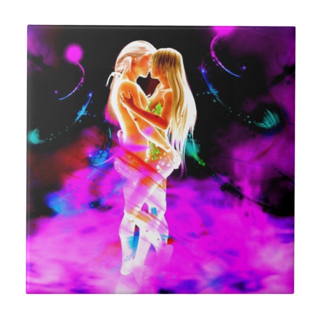 Carreau TWIN FLAME psychédélique (Devant)