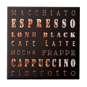 Carreau Type de café moderne élégant Typographie