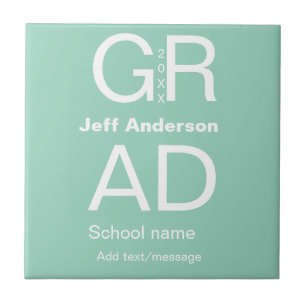 Carreau Typographie de graduation moderne simple minimale