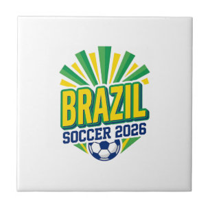 Carreau Typographie de pays gras football 2026 Brésil