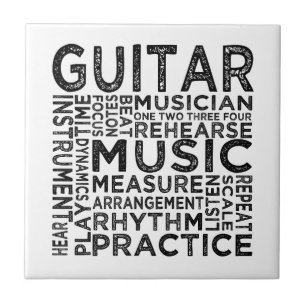 Carreau Typographie guitare