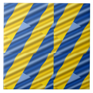 Carreau Ukraine bleue et jaune Inspiration de la paix anti
